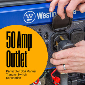 Westinghouse WGen9500TFC L14-30R outlet supports safe transfer connections