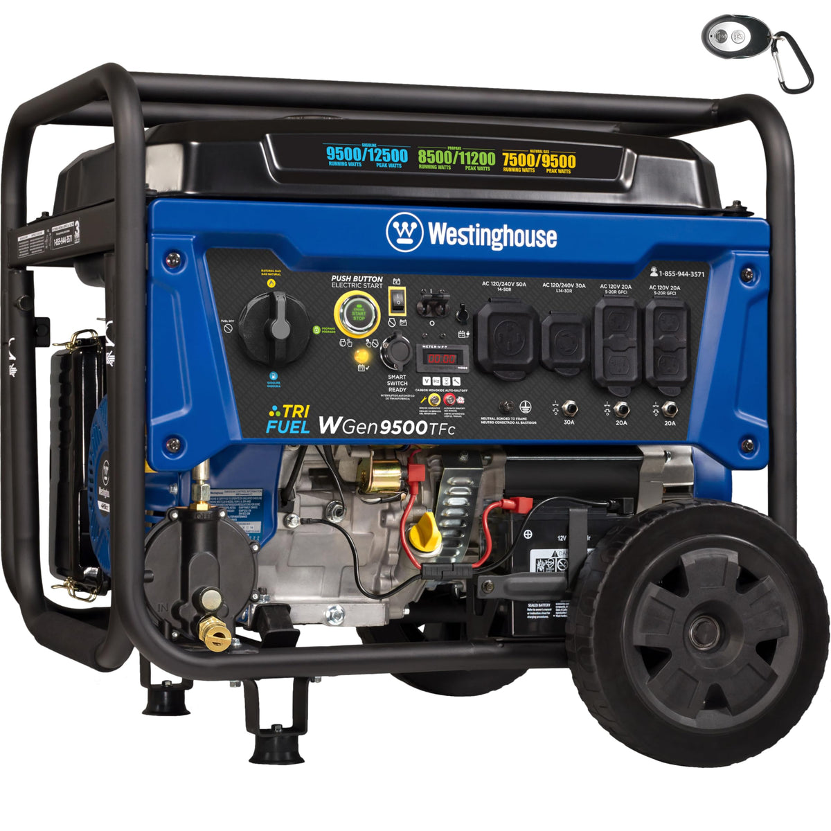 Westinghouse WGen9500TFC remote start for easy power from afar