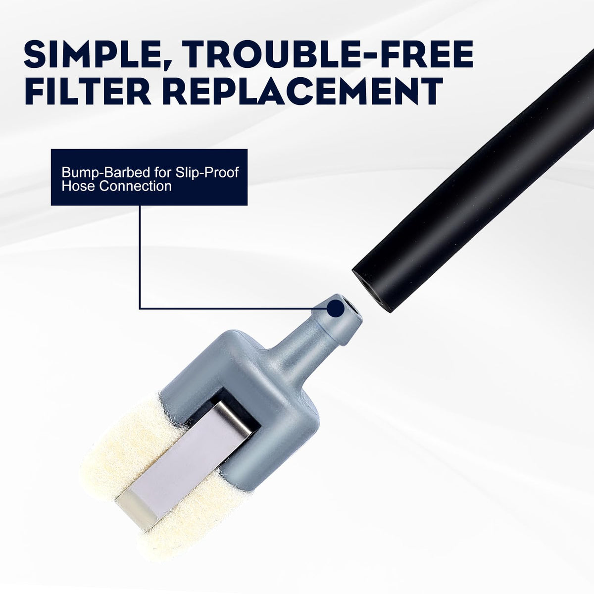 Chainsaw-trimmer compatibility; fits 3/16 inch fuel line up to 30cc.