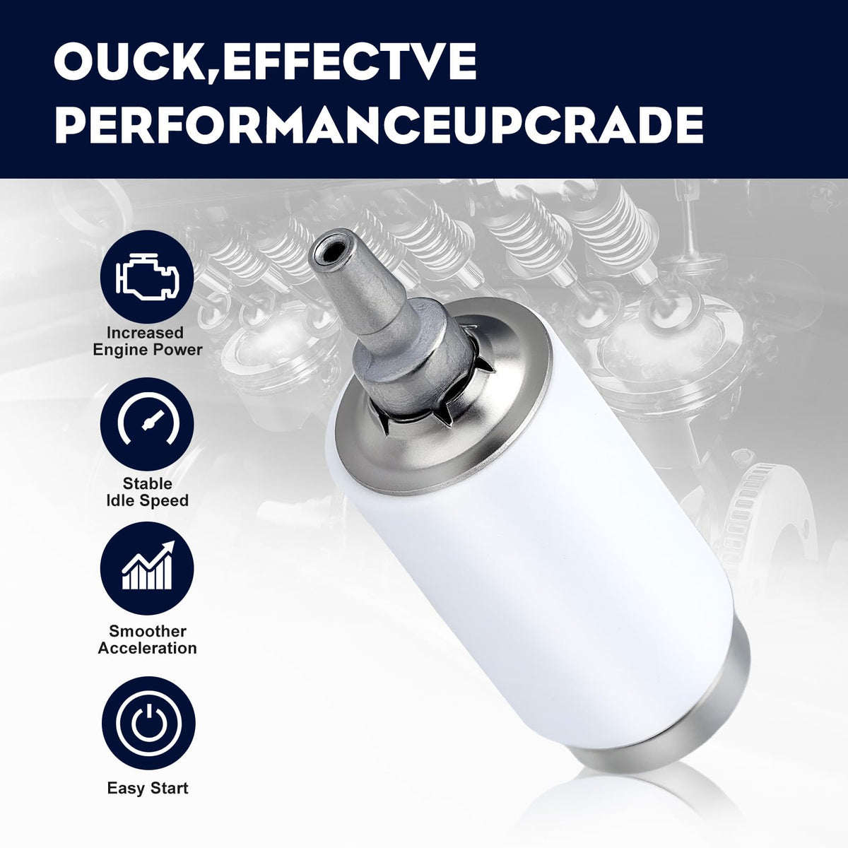 Wetenex fuel filter in trimmer assembly demonstrates clean fuel flow during operation.
