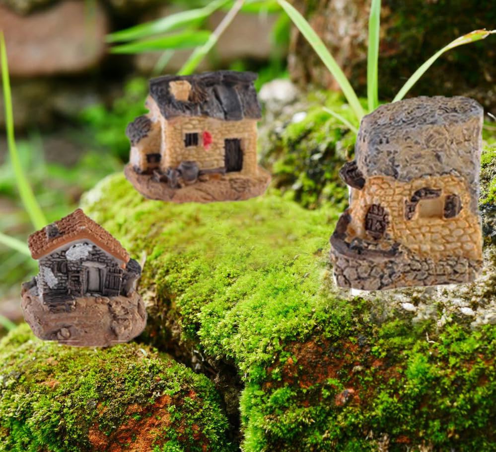 WETEPUXI terrarium-ready village depictions enhance compact displays in pots and containers.