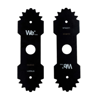 WETOOLPLUS 638006008 heavy-duty edger blades with double sides for longer life.