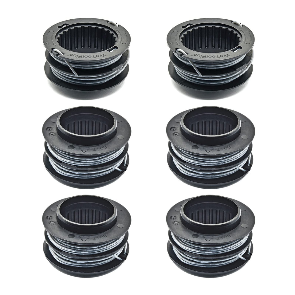 WETOOLPLUS 88616 dual-line spool close-up for Toro 60V, ready for clean trims