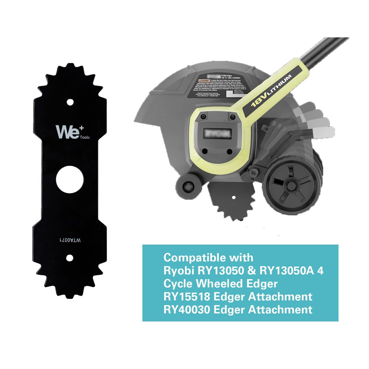 WETOOLPLUS edger blades with double-sided teeth for extended cutting life.