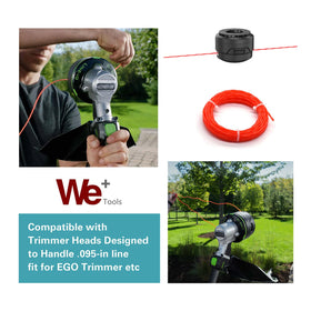 WETOOLPLUS line in a trimmer head during yard work.