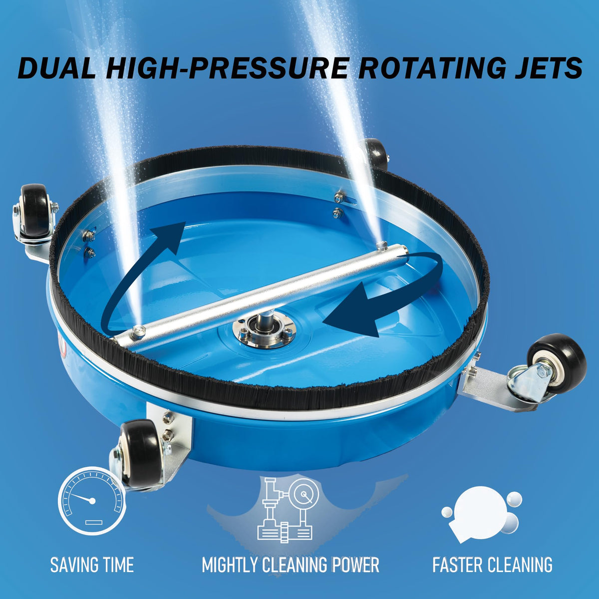 Wexo Palindrog blue stainless-steel body resists rust during cleaning tasks