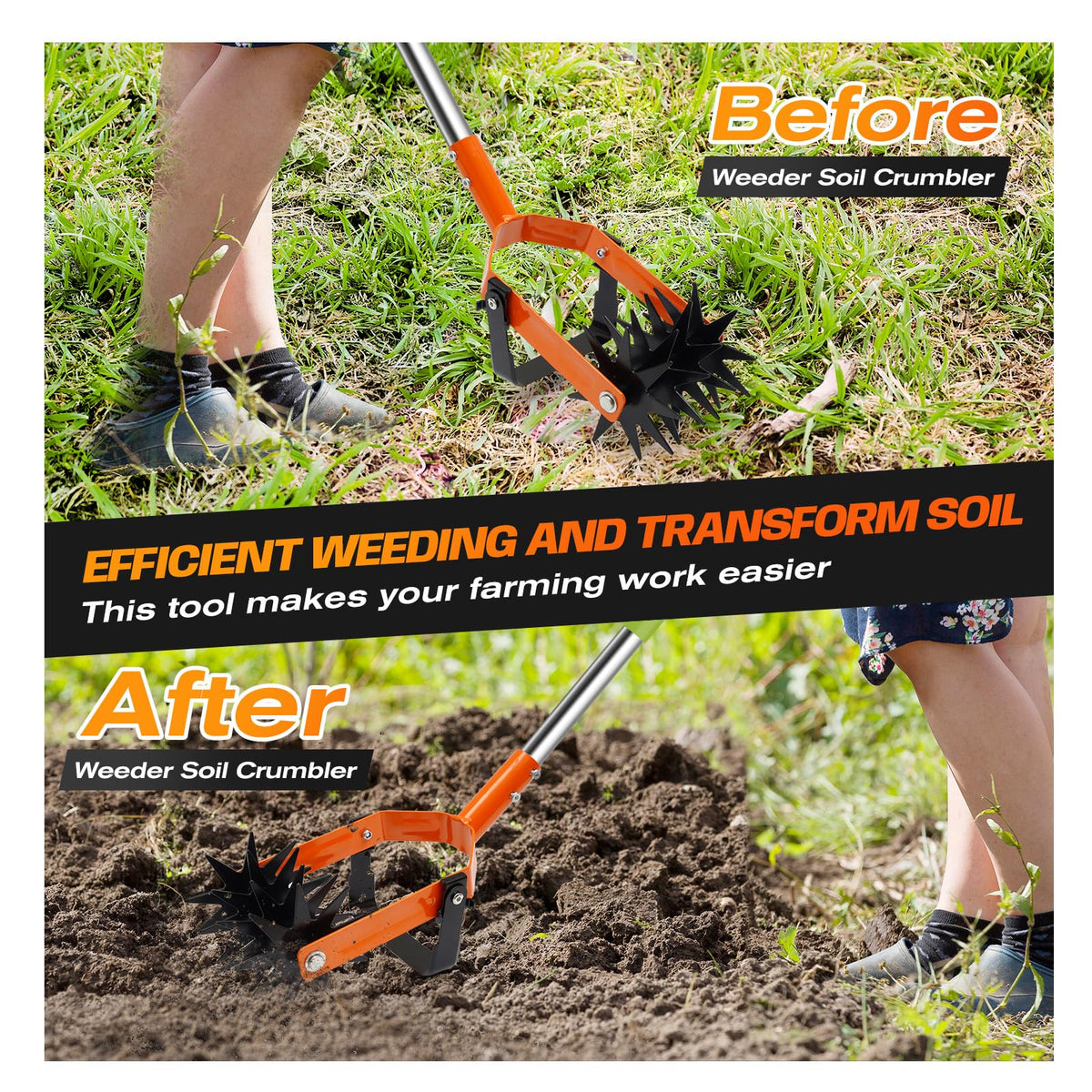 Wexoride garden-use-scenarios showcases versatile tool for beds and lawns.