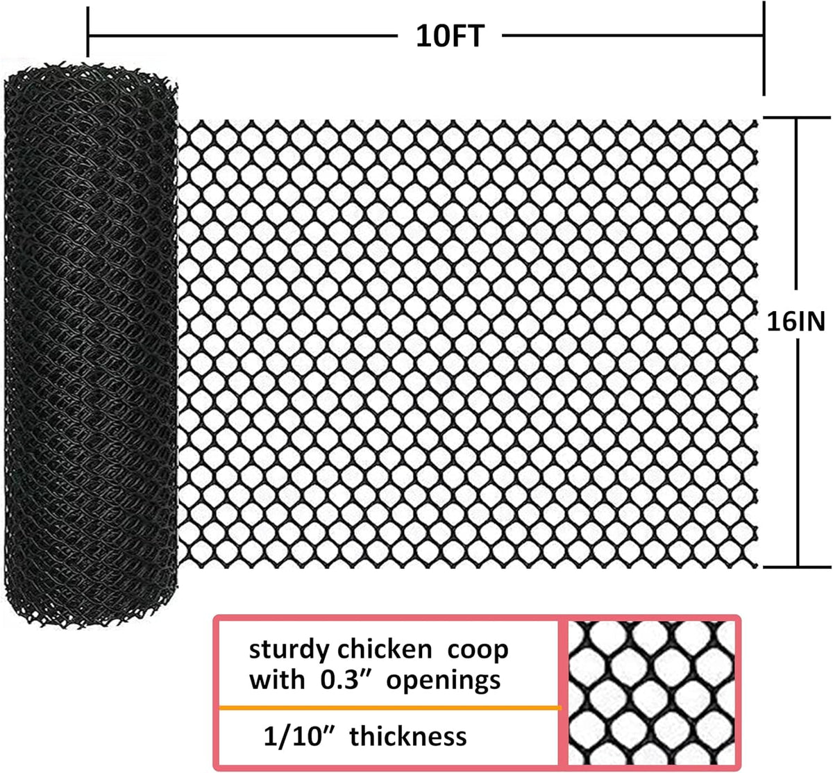 WEYHDDTL zip ties included for quick, secure outdoor fencing installations.