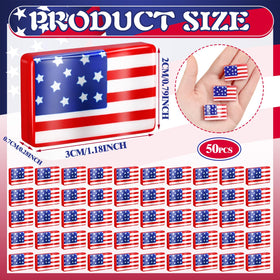 Weysat 4th of July resin flags detail highlighting durable craftsmanship.