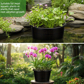 Weysat durable pond plant pot withstands fade and corrosion for long-term use.