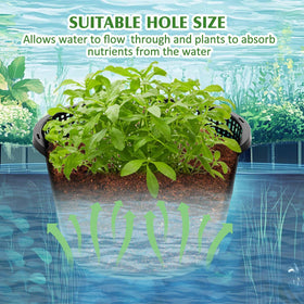 Weysat eight-pack plant baskets arranged for versatile pond and aquarium use.