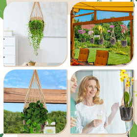 Weysat lightweight bamboo flower basket for versatile hanging decor.
