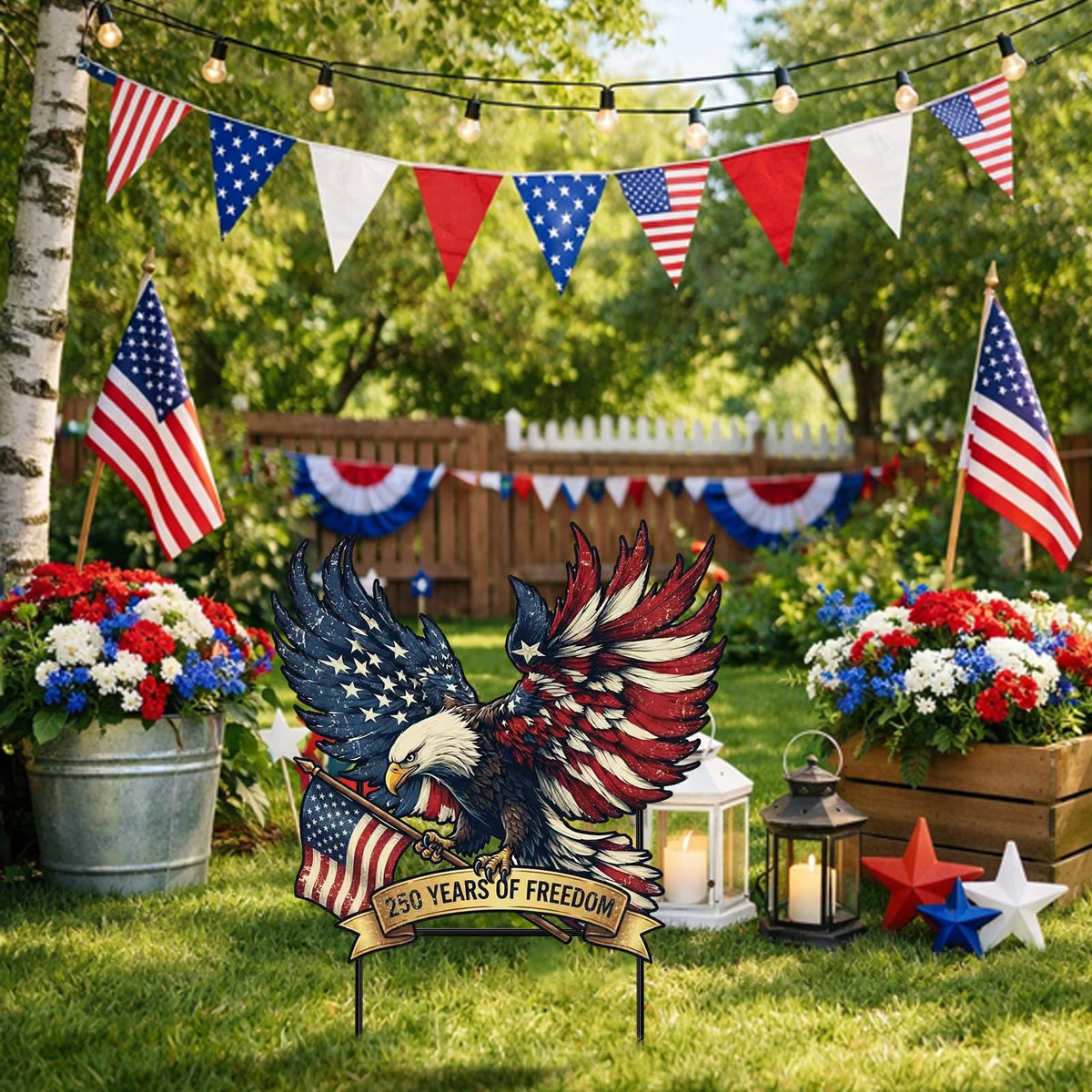 Weysat patio and yard decor brightens outdoor spaces during holidays