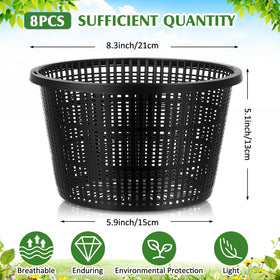 Weysat hydroponic basket side view demonstrates corrosion-resistant plastic for longevity.