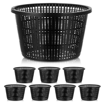 Weysat pond basket top view, durable 8.3-inch pot for expanding aquatic plant displays.