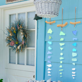 Weysat sea glass wind chimes make thoughtful beachy gifts for women.