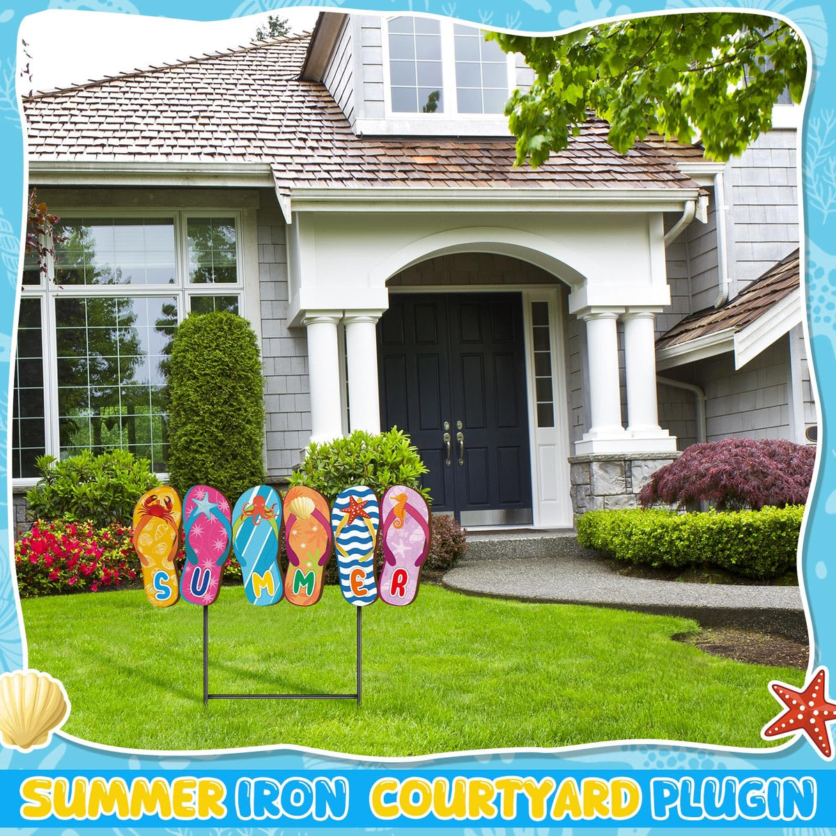 Weysat outdoor decor accent brings summer vibe to lawns, porches, or patios.