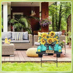 Weysat sunflowers yard sign weatherproof coating resists outdoor conditions.
