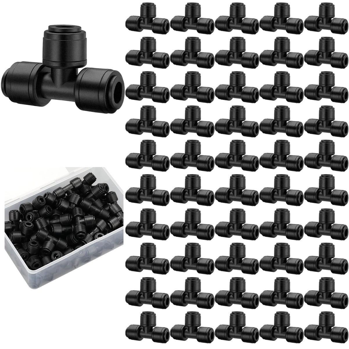 Weysat 1/4‑inch drip tee connector for leak-free irrigation