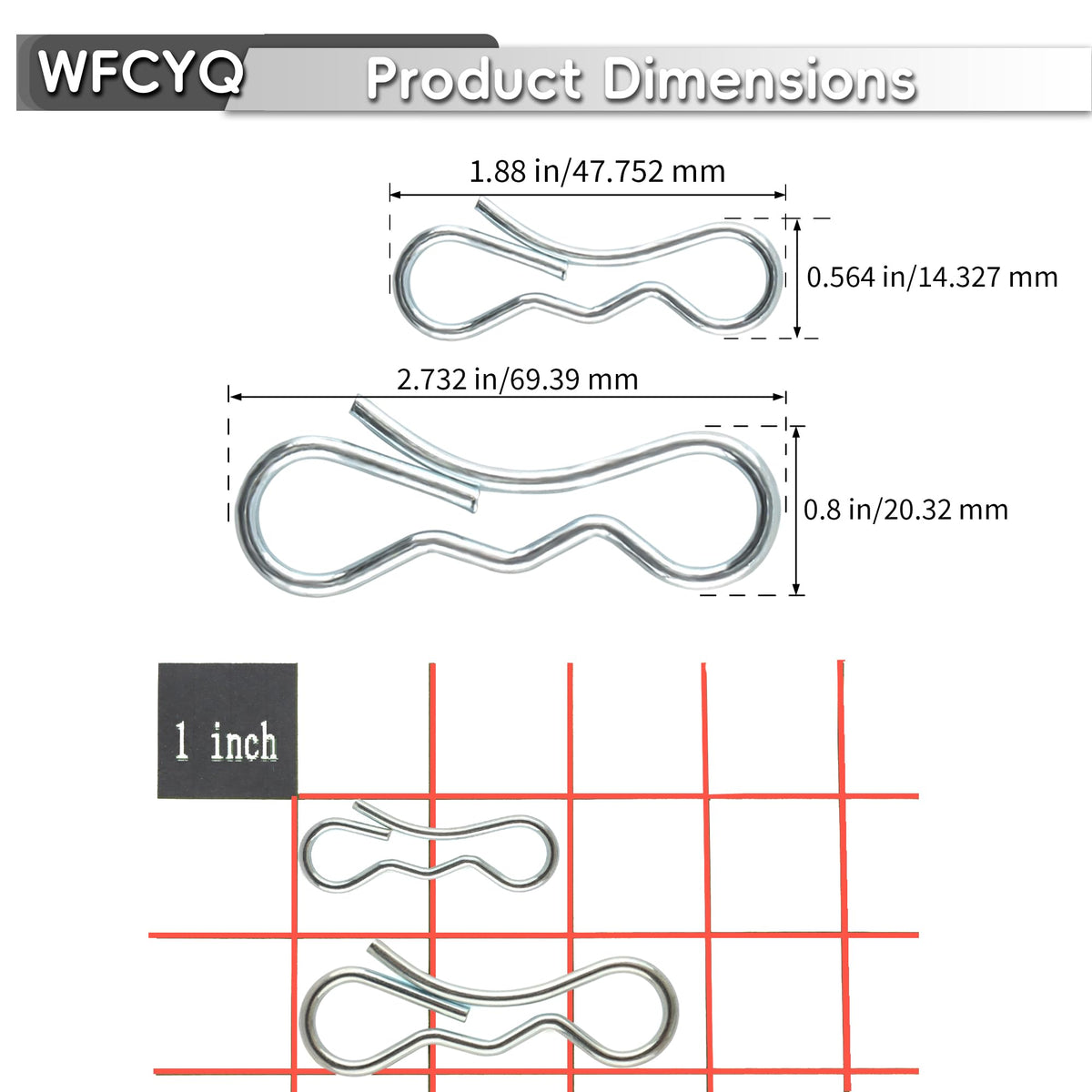 WFCYQ Bow Tie Lock Cotter Pin 194209 for deck linkage compatibility