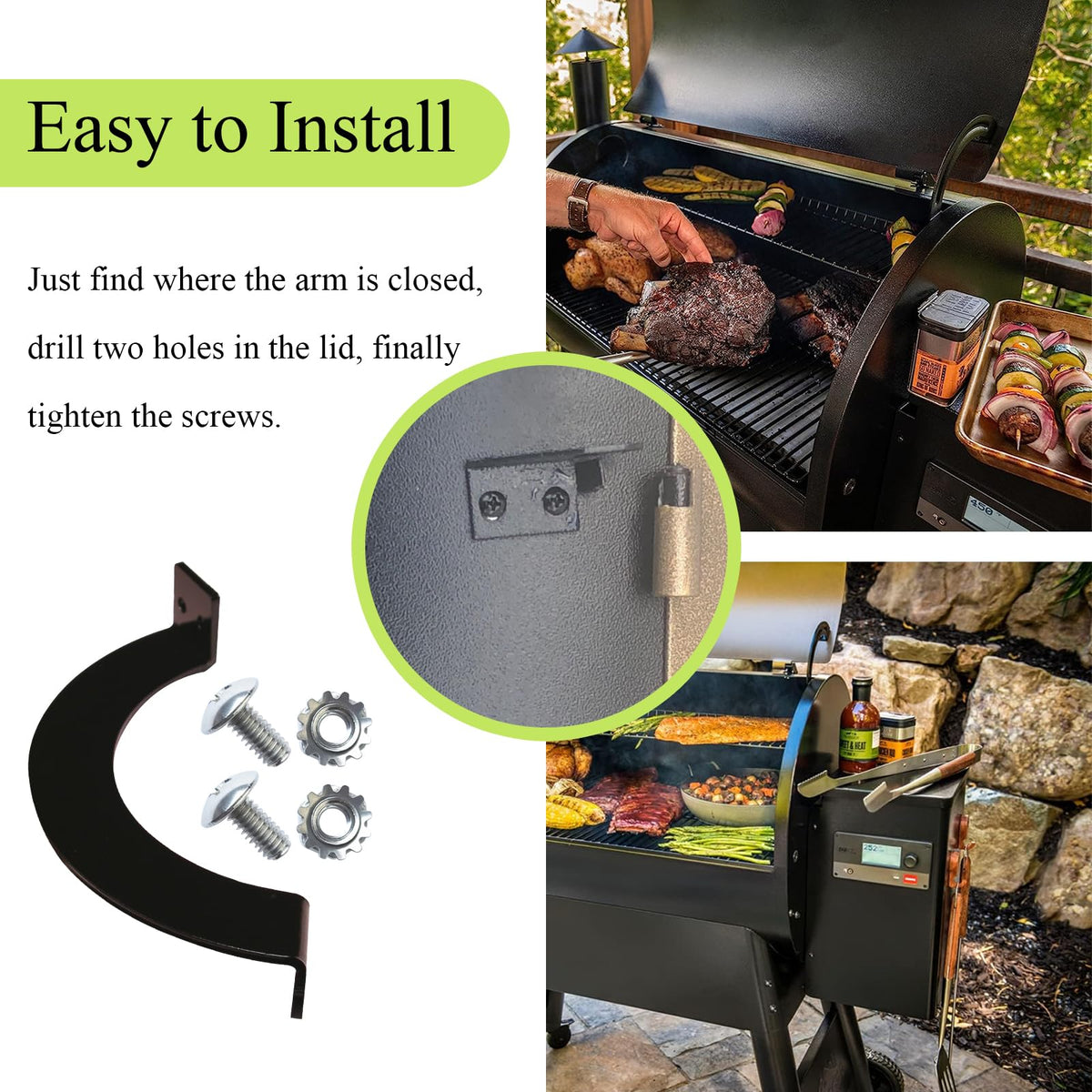 WFCYX BCA002 includes screws for fast, tool-free assembly.