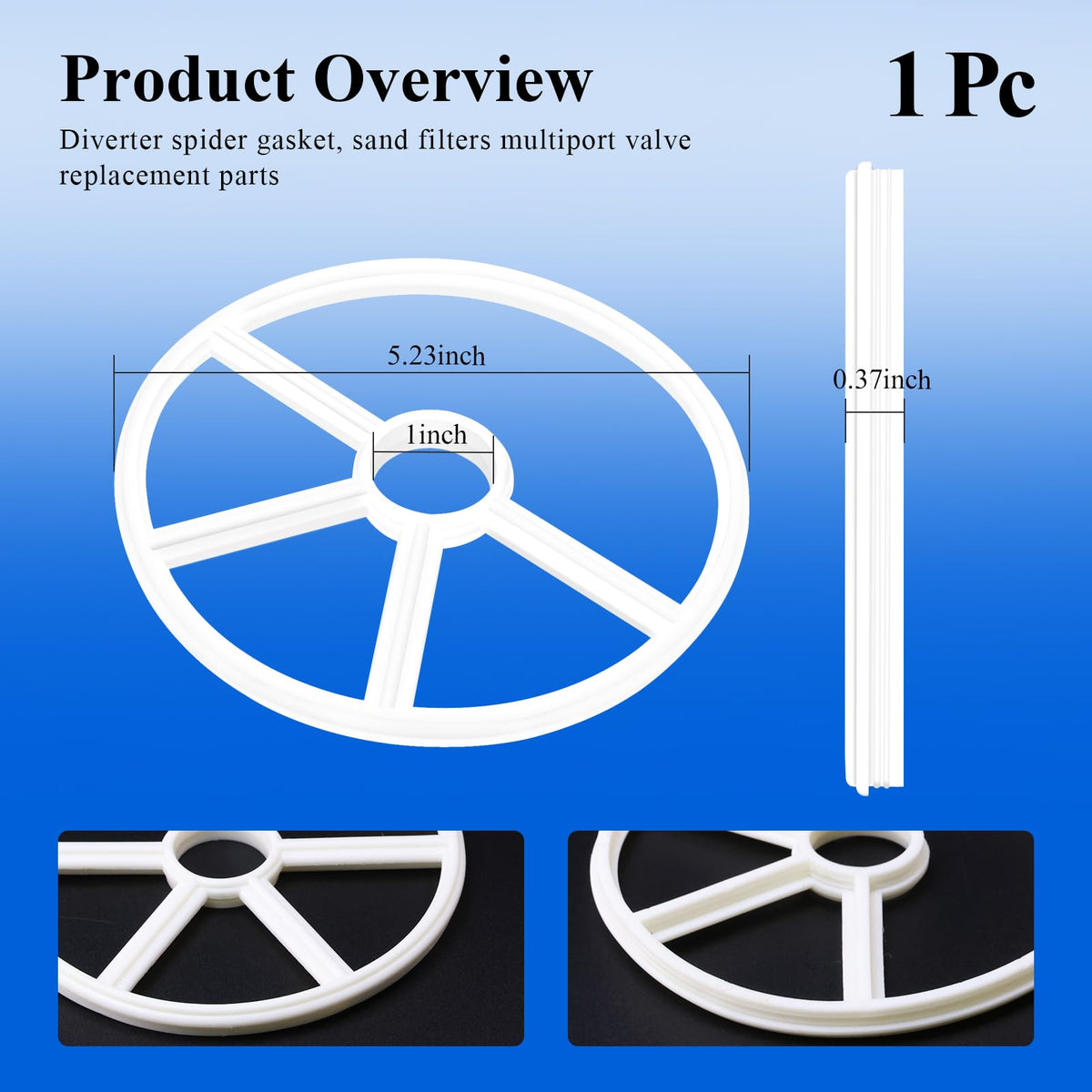 WFCYX diverter spider gasket for Carefree ensures strong valve sealing during pool use.