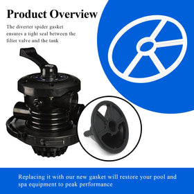 WFCYX diverter spider gasket for TWM sand filters maintains seal integrity in top mount units.