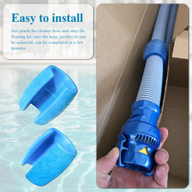 WFCYX hose float guiding the cleaner hose during routine pool cleaning