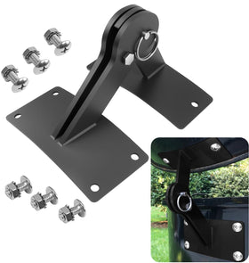 WFCYX stainless lid hinge kit attached to Weber 18-5 inch grill for easy lid connection