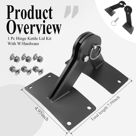 WFCYX lid hinge kit on Weber 22-5 inch grill enabling quick lid release