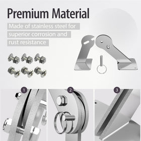 Durable stainless screws and brackets for grill hardware
