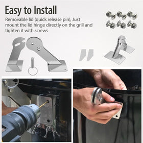 Weber Smokey Mountain hinge fitment provides secure attachment