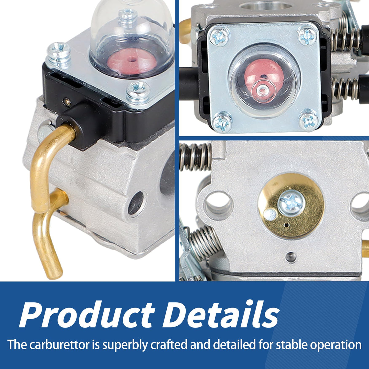 Close-up of WFLNHB carburetor materials for durability