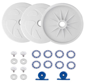 WGLRRGU C6 large wheels improve traction for Polaris pool cleaners, enabling smooth gliding.