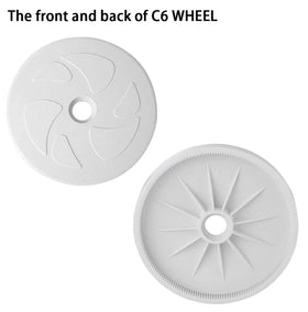 WGLRRGU C60 wheel bearings reduce noise for calmer cleaning sessions.