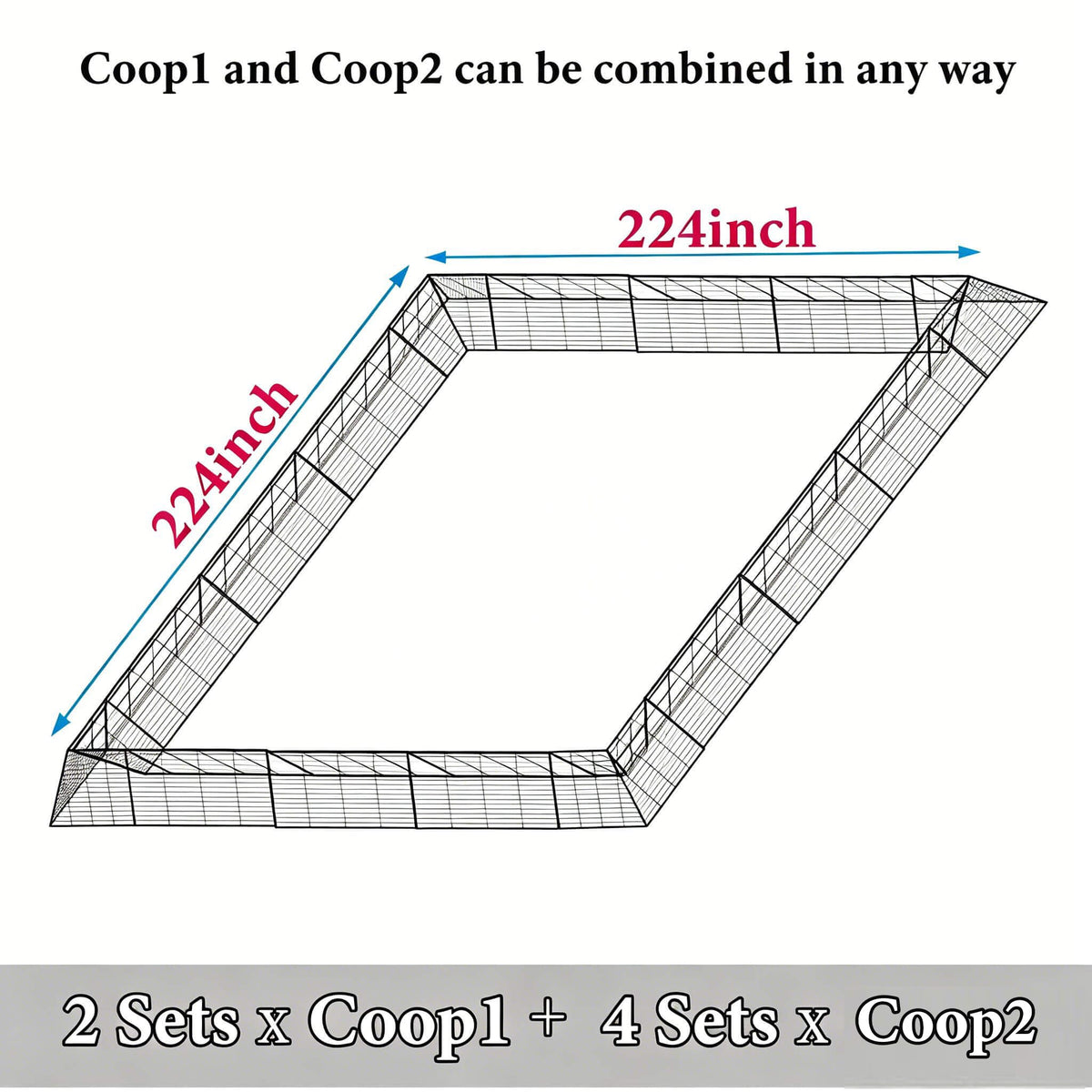 WGOHOSE spliced-segmented panels form a sturdy run.