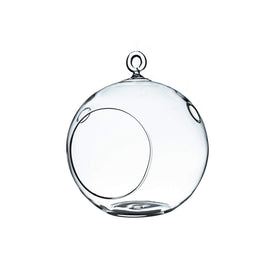 WGVI hanging terrarium globe with clear glass and flat bottom for stable display.