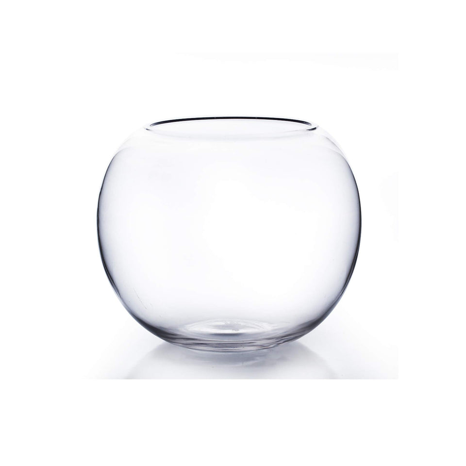 WGVI WGV bowl glass vase with 8-inch diameter for elegant centerpieces.