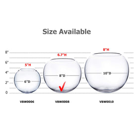 WGVI WGV clear glass fish bowl ideal for aquatic plant displays.