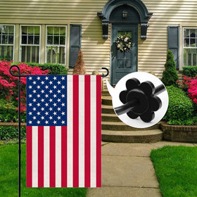 WHALE flag stoppers keep seasonal and patriotic flags in place with style.