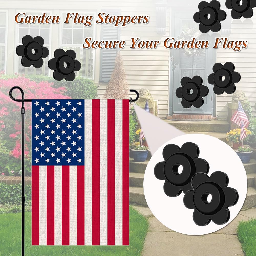 WHALE flag pole rings prevent flag slippage on windy days for reliable displays.
