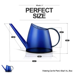 WhaleLife compact blue design saves space on desks and shelves.