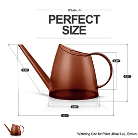 WhaleLife compact design watering can fits neatly on a shelf or desk