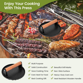 Whaleme Burger Press on Blackstone Griddle delivering crisp grill marks