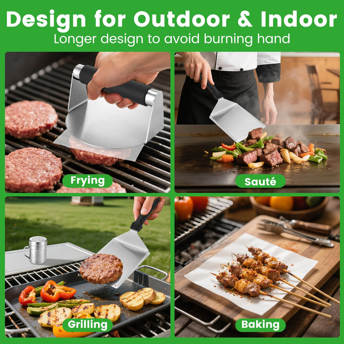 Whaleme dishwasher-safe stainless steel tools for quick cleanup