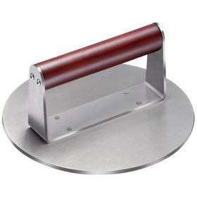 Whaleme extra-large burger press with 8.5-inch surface for even searing
