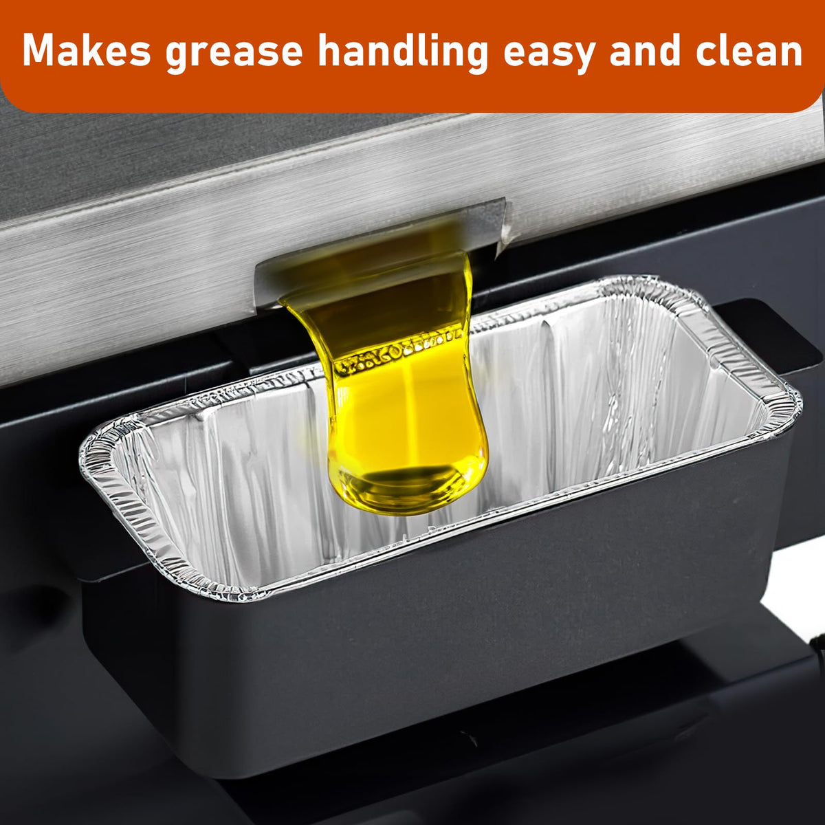 Whaleme grease cup liner for 36-inch Blackstone keeps trays clean during cooks