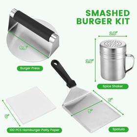 Whaleme griddle spatula with wide blade for easy flipping on a hot grill