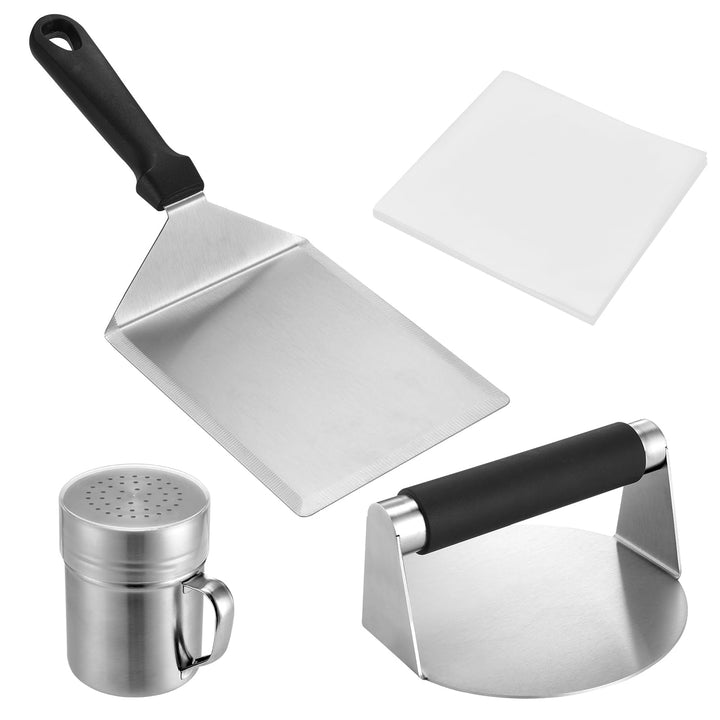 Whaleme smashed burger press guiding even patties for consistent crusts