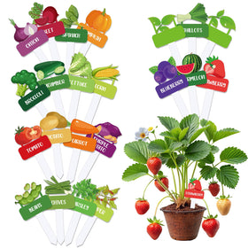 Whaline 22Pcs acrylic vegetable labels featuring 22 designs for easy plant identification.